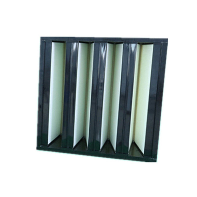 Fiber Glass V Cell Hepa Industrial Air Filter Efisiensi 99,99%