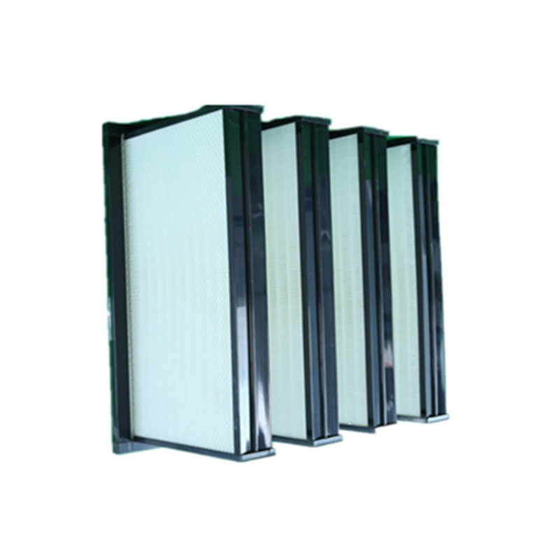 Fiber Glass V Cell Hepa Industrial Air Filter Efisiensi 99,99%